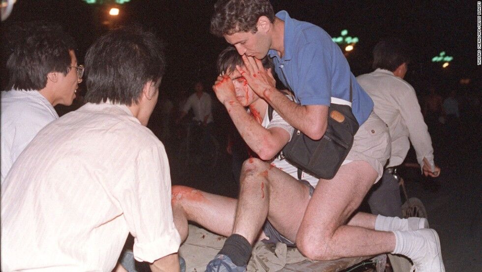 Foreigner Comforts Injured